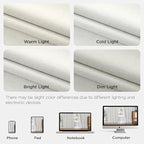 Joydeco Pinch Pleated Linen Curtains for Living Room, 100% Blackout Curtains 84 inches Long 2 Panel Thermal Insulated Pinch Pleat Drapes(Ivory,40'' Wx84'' L)