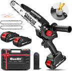 Mini Chainsaw Cordless 8 inch: Electric Chainsaw Battery Powered, Brushless Chain Saw with Auto Oiler, 2pcs Battery, Handheld Saw for Tree Branch Wood Cutting,Gardening Tools for Men Dad Husband