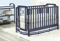 Suite Bebe Celeste 3 in 1 Convertible Island Crib Wood and Acrylic, Navy Blue