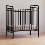 NAMESAKE Abigail 3-in-1 Convertible Mini Metal Crib in Vintage Iron, Greenguard Gold Certified