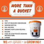 5 Gallon Bucket with Easy On/Off Ratcheting Lid - 3 Buckets - HDPE, Food Grade, BPA Free - Gardening & Composting Info - All Purpose Pail