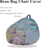 Bean Bag Chairs Cover (No Filler), Bean Bag Cover, Bean Bag for Kids, Adults, Teens-Large 36 x 45 inches Chocolate Bean Bag chairs