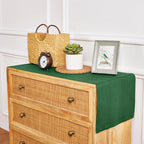 Solino Home Linen Table Runner 72 Inches Long - 100% Pure Linen Pine Green Dining Table Runner 14 x 72 Inch for Fall, Autumn, Thanksgiving - Fete
