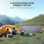 Upgraded 200 Watt Portable Solar Panel with Solar Angle Guide,20V Foldable Solar Charger for Power Station,23.5% High Efficiency IP67 Waterproof 4 Adjustable Kickstands for Camping RV Hurricane