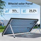 Bifacial 100 Watt Solar Panel 4Pack, 18BB 12V/24V Monocrystalline High-Efficiency Module PV Power Charger Solar Panels for Homes Camping RV Battery Boat Caravan and Other Off-Grid Applications
