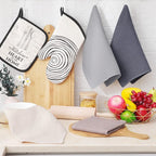 Homaxy 100% Cotton Waffle Weave Kitchen Dish Cloths 6-Pack, Mixed Color | 12 x 12 Inches, Ultra Soft Absorbent Dish Towels, Quick Drying Dish Rags with Hanging Loop