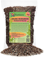 Gardenera Organic Microgreens Premium Potting Mix: Natural Ingredients for Healthy Growth and Nutrient Retention - 1 Quart