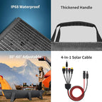400W Portable Solar Panel for Power Station Generator,400 Watt Foldable Solar Panel Charger with MC4 Output,3-in-1 DC Connector,23.5% High Efficiency for Outdoor Camping RV Travel (400W)
