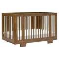 Babyletto Yuzu Convertible All-Stages Bassinet, Midi, Full-Size Crib in Natural Walnut, Greenguard Gold Certified, Portable & Adjustable with Conversion Kits and Pads Included