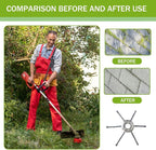 Weed Eater Trimmer Head w/Install Kit - Universal 9" Weed Eater Attachments，Steel Wire Weed Wacker Blade(6 Blades, 1" Mount) for Stihl, Husqvarna, Echo