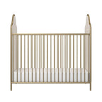 Little Seeds Piper Upholstered Metal Crib, Gold