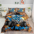 Axolotl Quad Bike Bedding Set Twin,Dirt Bike Comforter Set,Extreme Sports Bedding Set,Sports Theme Comforter Set,Tractor Truck Bedding,Motorcycle Comforter for Kids Boys Teens,1 Quilt 2 Pillowcases