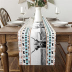 jejeloiu Highland Cow Home Decor for Living Room Dresser Scarfs Dresser Runners Western Table Runner Kids Boho Western Seasonal Vintage Exotic Table Decoration for Kitchen Dinning 13" x 72"