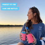 Blank Beer Can Cooler Sleeves (110-Pack) Soft Insulated Beer Can Coolies - HTV Friendly Blank Koolies in Bulk for Beer Cans & Bottles - Coolie Blanks for Vinyl Projects & Wedding Favors (Pink)