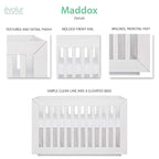 Dream On Me Evolur Maddox Modern Crib, Weathered White