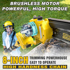 2-in-1 Electric Pole Saws for Tree Trimming,8" Mini Chainsaw Cordless with Extension Pole, 1000W Brushless Motor,Auto Oiling,15.58 FT Max Reach Extension Pole for Outdoors Pruning with 2×Batteries