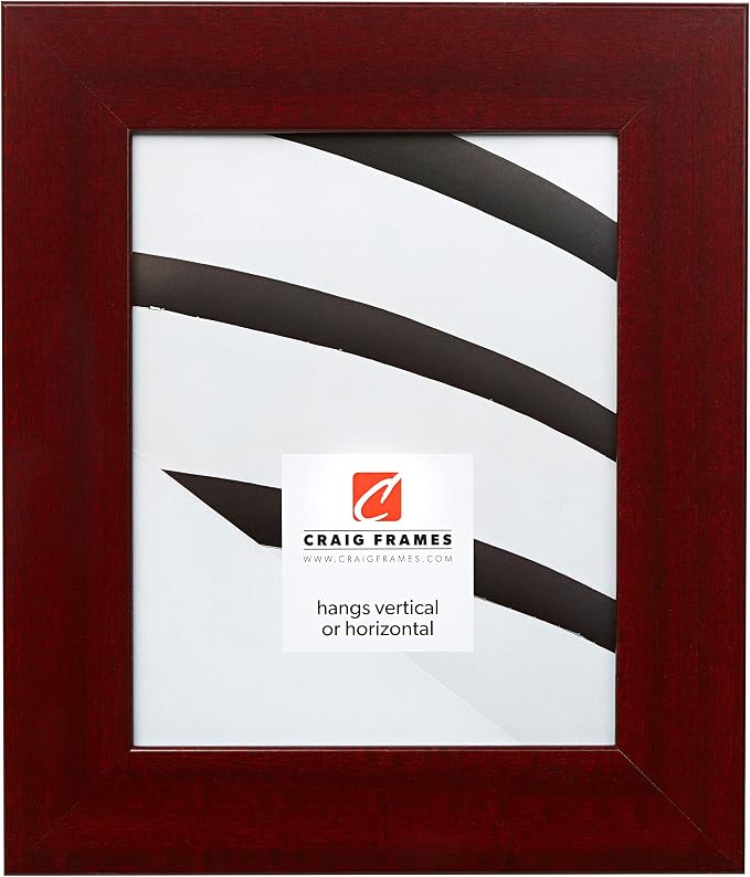Craig Frames 18x24 Red Mahogany Picture Frame for Posters and Gallery Wall | Lightweight shatter resistant acrylic facing with a rigid backing board, made in the USA