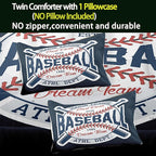 Bodhi Kids Comforter Set Queen,Sports Boys Comforter Set,Baseball Comforter Set Queen,Boys Baseball Bedding Set for Kids,Teen Boy Comforter Bedding Set Queen with Pillowcases