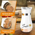 Sunflower Salt and Pepper Shakers - 4 oz Refillable Glass Farmhouse Set | Sunflower Glass Shakers Add Farmhouse Charm to Kitchen Tables And Suit Housewarming Gifts, Thanksgiving And Christmas Decor.