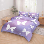 Tailor Shop Butterfly Comforter Sets Queen Size,Purple Butterfly Bedding Sets for Girls Kids Teens with 2 Pillowcase…