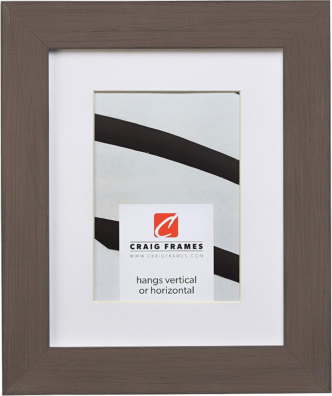Craig Frames Jasper, 17 x 22 Inch Country Whiskey Brown Picture Frame Matted to Display a 13 x 19 Inch Photo