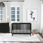 DaVinci Otto 3-in-1 Convertible Crib in Ebony, GREENGUARD Gold Certified