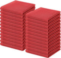 Homaxy 100% Cotton Waffle Weave Kitchen Dish Cloths 24-Pack, Brick Red | 12 x 12 Inches, Ultra Soft Absorbent Dish Towels, Quick Drying Dish Rags with Hanging Loop