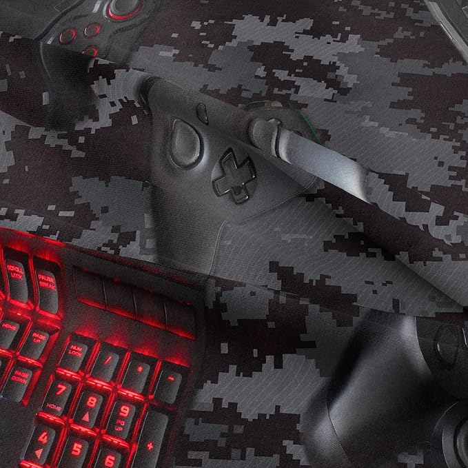Tailor Shop Gaming Comforter Set Twin Size for Boys, Black Camouflage Gamer Bedding Sets for Boys Kids Teenage, All Season 2 Piece Gaming Bed Set with 1 Comforter and 1 Matching Pillowcase