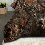 NINENINE Deer Bedding Sets Camo Comforter Set,Boys Queen Bedding,Western Comforter Sets for Boys,Queen Size Bedding Set for Boys,Hunting Bed Sets with 1 Comforter 2 Pillowcases