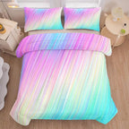 Bodhi pink full comforter set,comforter set for girls,tie dye bedding set for kids,kids girls bedding sets,full comforter sets for girls,3PCS rainbow bedding set with pillowcase