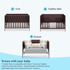 Graco Theo 3-in-1 Convertible Crib (Espresso) - GREENGUARD Gold Certified, Converts to Toddler Bed & Daybed, Fits Standard Full-Size Crib Mattress, 4 Adjustable Mattress Heights