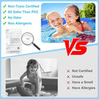 3.6 Foot x 13.8 Inch Kids Small Deep Pool for Adults Swimming Pool Above Ground, Rectangle Eco-Friendly Odorless Backyard Pool for Dog, Easy to Clean & Durable Frame for Toddlers