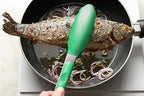 2 Pack Silicone Kitchen Tongs – 9" & 12" Set, Heat Resistant up to 500°F, Non‑Stick Cookware Safe, Wavy Silicone Tips, BPA Free, Locking Clip & Hanging Loop, Dark Green