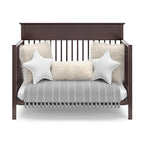 Storkcraft Carmel 5-in-1 Convertible Crib (Espresso) - GREENGUARD Gold Certified, Converts to Toddler Bed & Full-Size Bed, Fits Standard Full-Size Crib Mattress, 4 Adjustable Mattress Heights