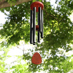 Memgift Sympathy Wind Chime for Loss of Brother - Beech Wood Memorial Wind Chime - Bereavement Gift for Loved One - Outdoor Remembrance Wind Chimes for Garden, Patio, Yard 32 Inch