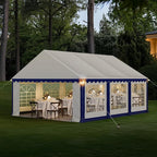 GREEN PARTY 16x20FT Party Tent Heavy Duty, Large Wedding Event Shelters with 3 Carry Bags & Removable Sidewalls, Outdoor Canopy Gazebo Commercial Tent for Carport Camping Garden Patio