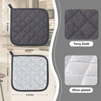 Joyhalo 4 Pack Pot Holders for Kitchen Clearance | Hot Pads for Kitchen, Countertops, Oven Pot Holders Bulk, Potholders Sets for Kitchens Heat Resistant, Grey