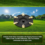 FourShow [Upgrade] 6-Blade Disc Compatible with Segway Navimow Robotic Lawnmower i105N, i108N & i110N,with 6Pcs Blades