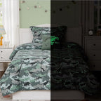 KALEIDOSPACE Kids Comforter Set Full Size for Boys, Glow in The Dark Dinosaur Bedding Set Full-1 Full Comforter, 1 Decor Pillow, 2 Pillow Shams
