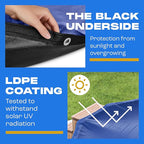 Winter Pool Cover 21 ft Round for Above Ground | Extra Thick & Durable Above-Ground Pool Cover | Sapphire Series of Premium Cold- and UV-Resistant Pool Cover | by Yankee Pool Pillow