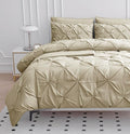 Lane Linen Full Size Bedding Comforter Sets, 7 Piece Bed in a Bag Full Size, Soft Full Size Bedding Set, Pintuck Bed Comforter Full Size Set, Full Size Bed Set with Sheets, Pillowcases & Shams - Linen