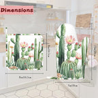 Cactus Succulent Greenery Flower Heat-Resistant Silicone Oven Mitts and Pot Holder 4 Piece Set,Non-Slip Kitchen Oven Gloves for Baking, BBQ, Cooking,Grilling