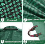 3 Pack 72 Gallon Reusable Yard Waste Bags Heavy Duty Lawn and Leaf Bags Yard Waste Container Garden Grass Bags