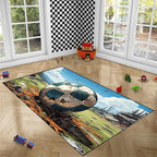Football Rug for Boys Bedroom - Kids Rug Football Rug Basketball Rugs for Teen Boys Bedroom Football Carpet for Boys Bedroom Football Rugs for Boys Girls Sports Room,3'×5'