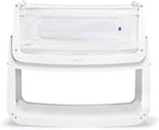 SnuzPod4, Bassinet Bedside Sleeper - Comfortable Baby Crib and Bed, 3D Breathable Mattress, Fits Bed with Adjustable Max. Height of 28.5”, Machine Washable Mesh Liner (White)