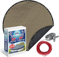 Winter Swimming Pool Cover for 33 ft Aboveground Round Pool Size, Top Choice Series, Solid Material, Color - Desert Sand, Pool Cover Choice 6033-4CHOICE