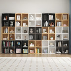 DIY Bookcase, 2 Cube Storage Organizer, Stackable Modular Book Shelf for Bedroom, Living Room, Office, Closet