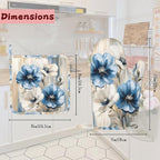 Flower Heat-Resistant Silicone Oven Mitts and Pot Holders,Flower on Marble Art Long Oven Gloves with Non-Slip Grip for Cooking, Baking, Grilling,BBQ