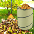 YUDI & GARDEN 45 Gallon Collapsible Garden Bag｜Collapsible Trash Can｜Camping Trash Can, Use for Gardening Cleanup or Party Waste and Outdoor Activities