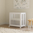 Babyletto Yuzu Convertible All-Stages Bassinet, Midi, Full-Size Crib in White, Greenguard Gold Certified, Portable & Adjustable with Conversion Kits and Pads Included